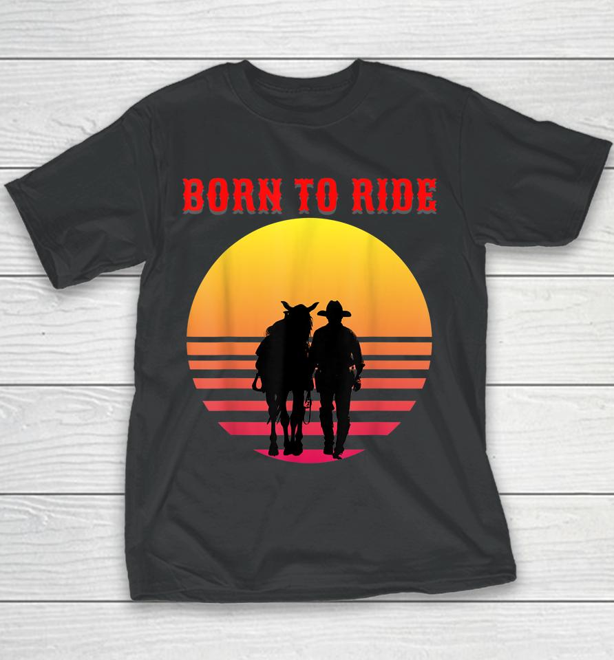 Born To Read Ride Horse Racing Youth T-Shirt