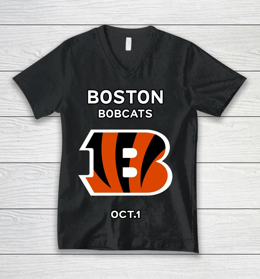 Boston Bobcats B Oct 1 Unisex V-Neck T-Shirt