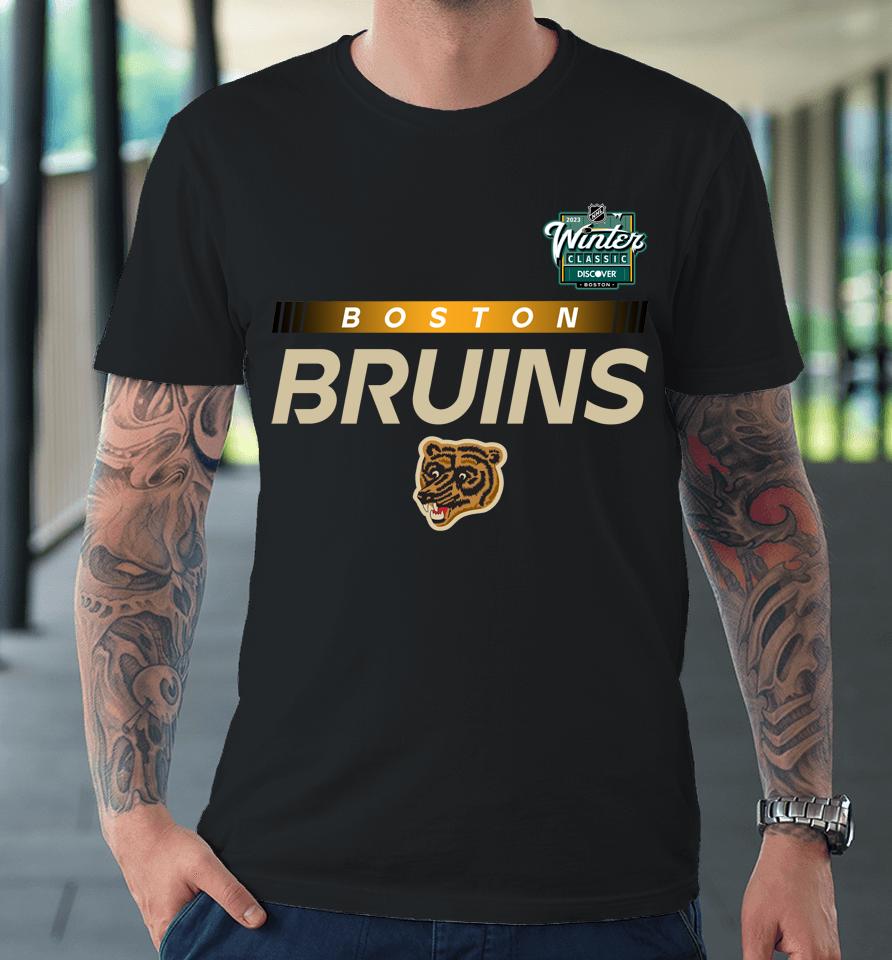 Boston Bruins Fanatics Black 2023 Nhl Winter Classic Authentic Pro Premium T-Shirt