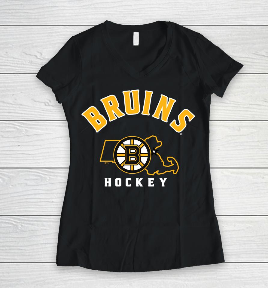 Boston Bruins Fanatics Branded Proclamation Women V-Neck T-Shirt