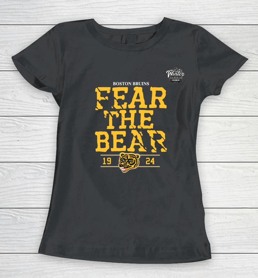 Boston Bruins Fear The Bear Nhl Winter Classic 2023 Women T-Shirt