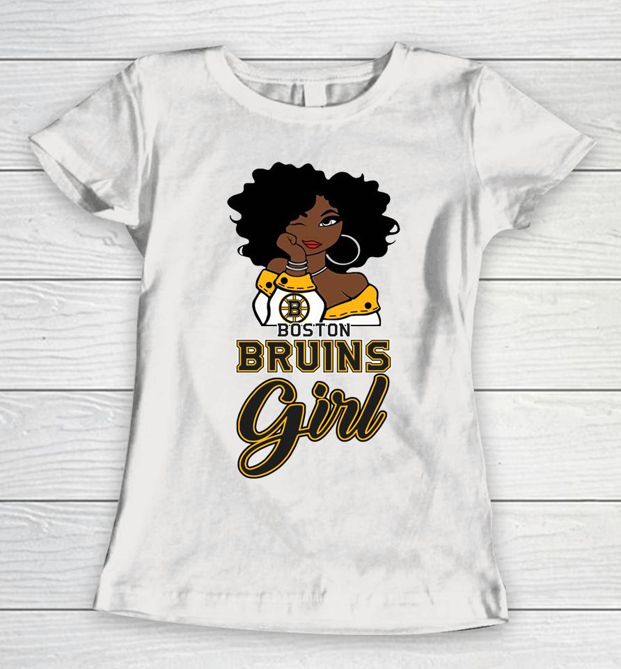 Boston Bruins Girl Nhl Women T-Shirt