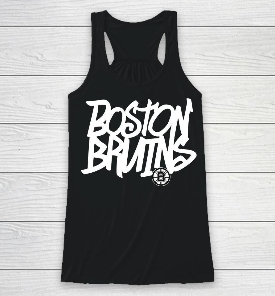 Boston Bruins Levelwear Black Richmond Graffiti Racerback Tank