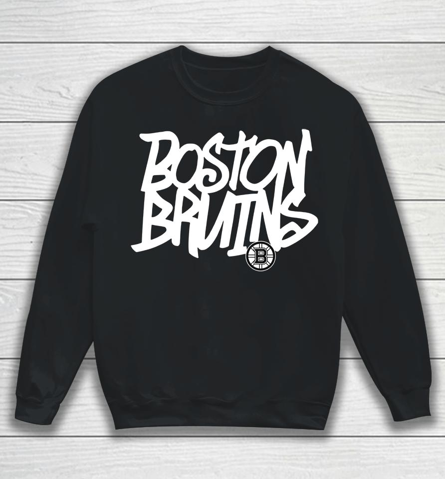 Boston Bruins Levelwear Black Richmond Graffiti Sweatshirt