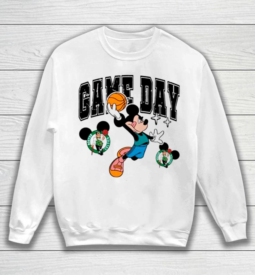 Boston Celtics Mickey Basketball Game Day Retro Sweatshirt