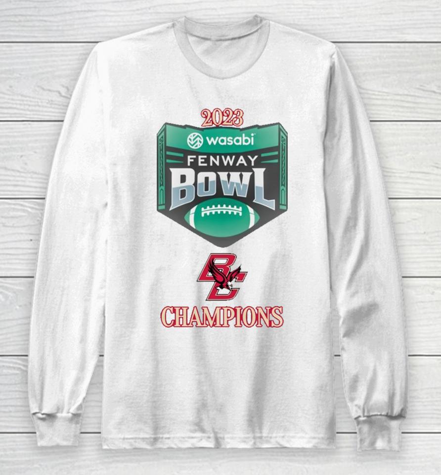 Boston College Eagles Football 2023 Wasabi Fenway Bowl Champions Long Sleeve T-Shirt