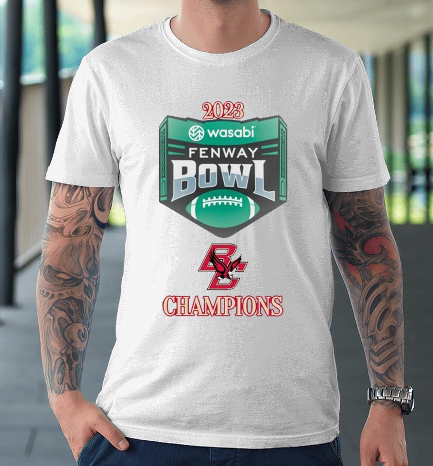 Boston College Eagles Football 2023 Wasabi Fenway Bowl Champions Premium T-Shirt