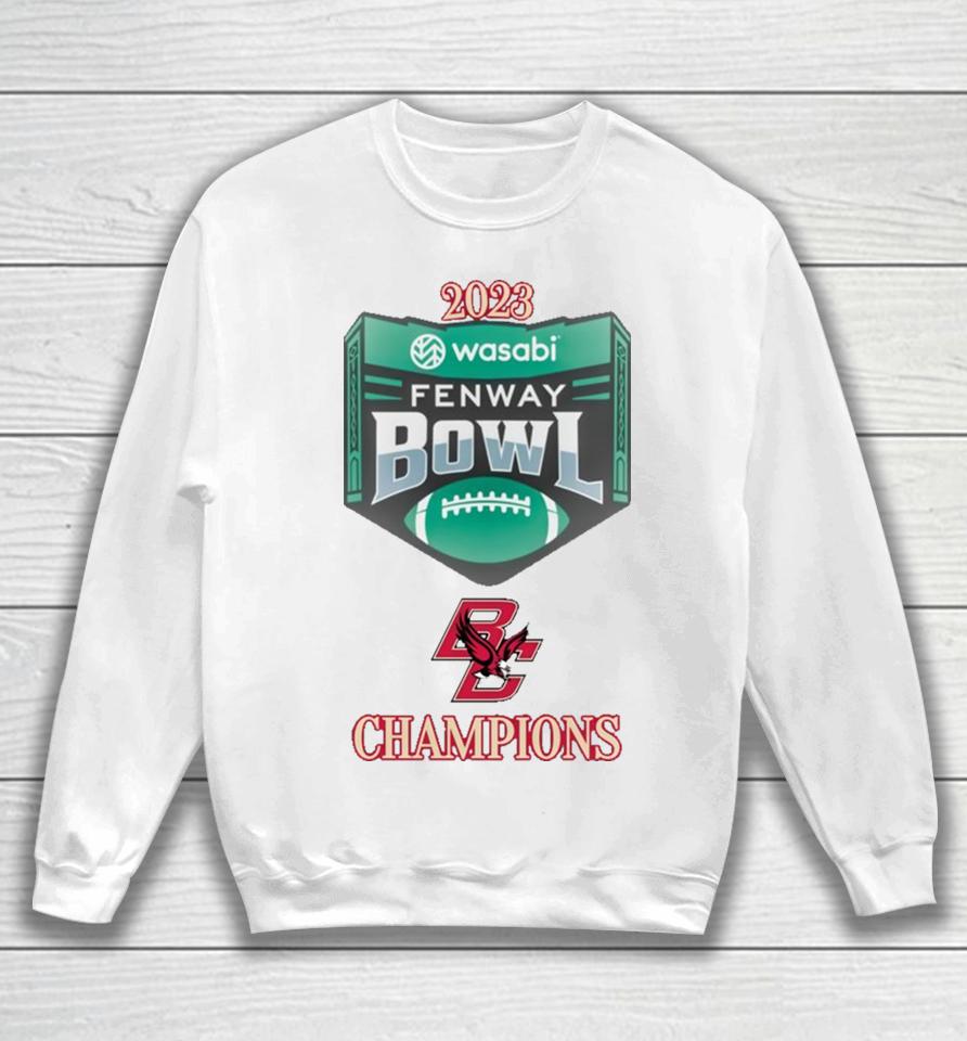 Boston College Eagles Football 2023 Wasabi Fenway Bowl Champions Sweatshirt
