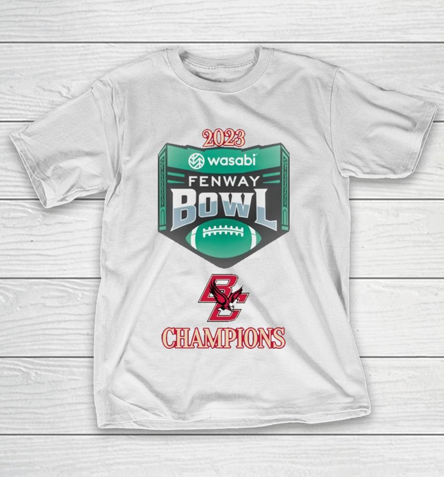 Boston College Eagles Football 2023 Wasabi Fenway Bowl Champions T-Shirt