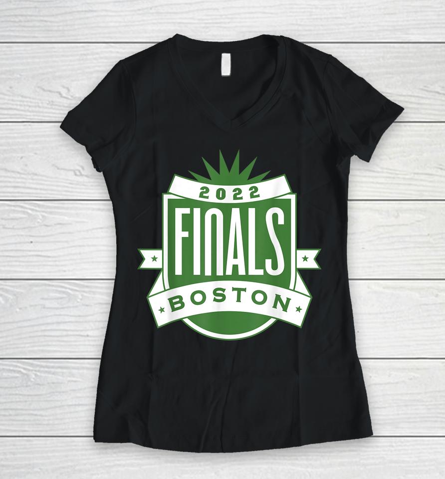 Boston Finals 2022 Basketball Women V-Neck T-Shirt