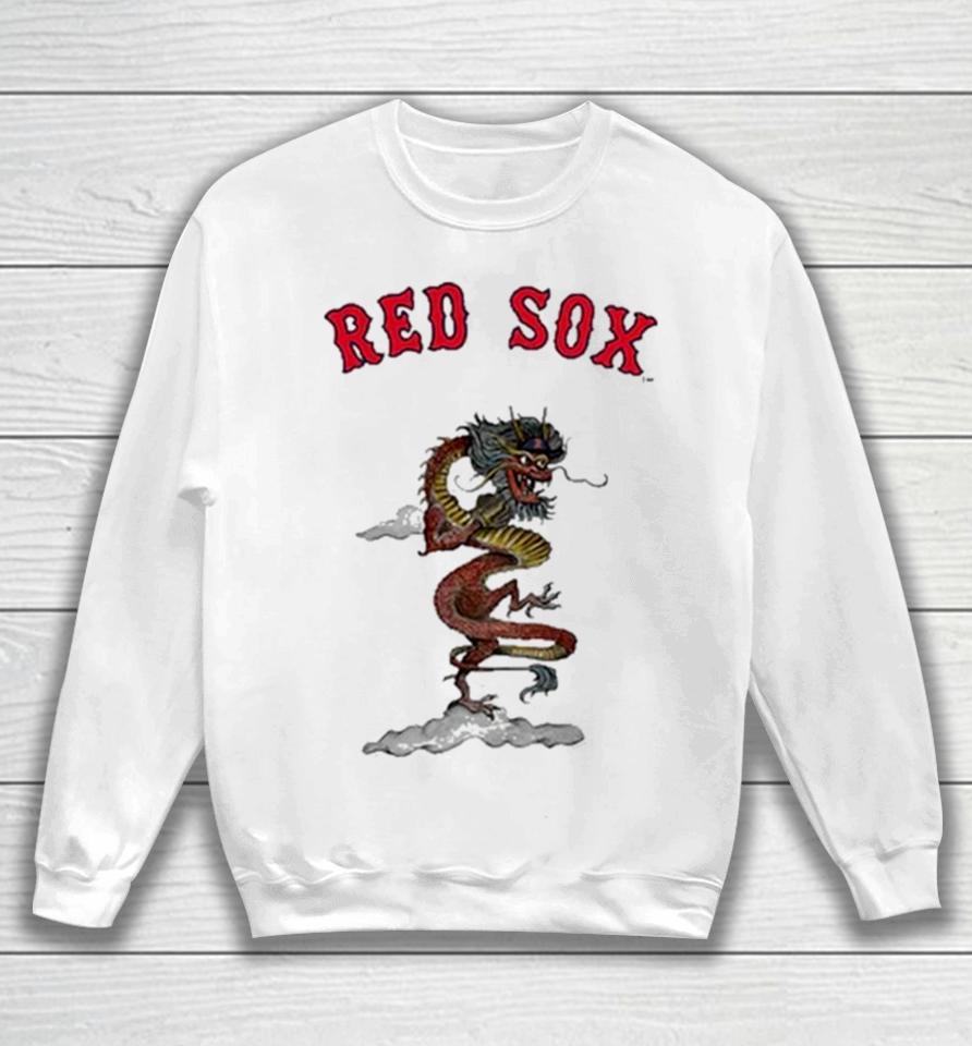 Boston Red Sox Tiny Turnip Infant 2024 Year Of The Dragon 3 4 Sweatshirt