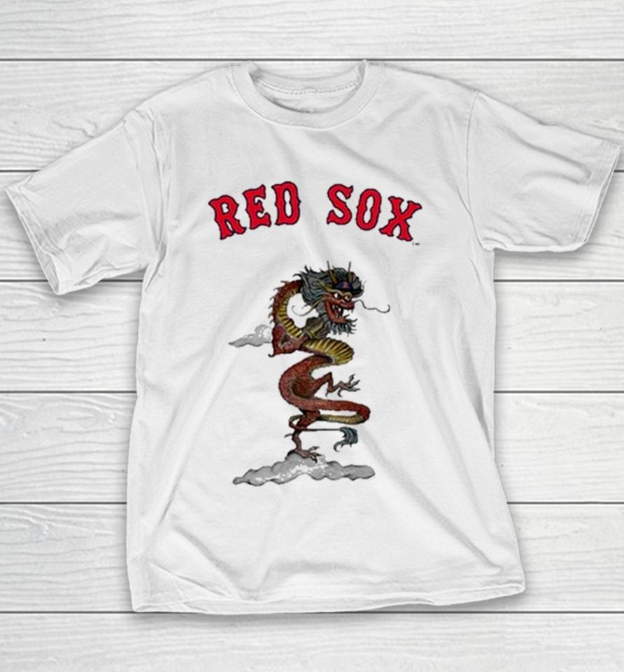 Boston Red Sox Tiny Turnip Infant 2024 Year Of The Dragon 3 4 Youth T-Shirt