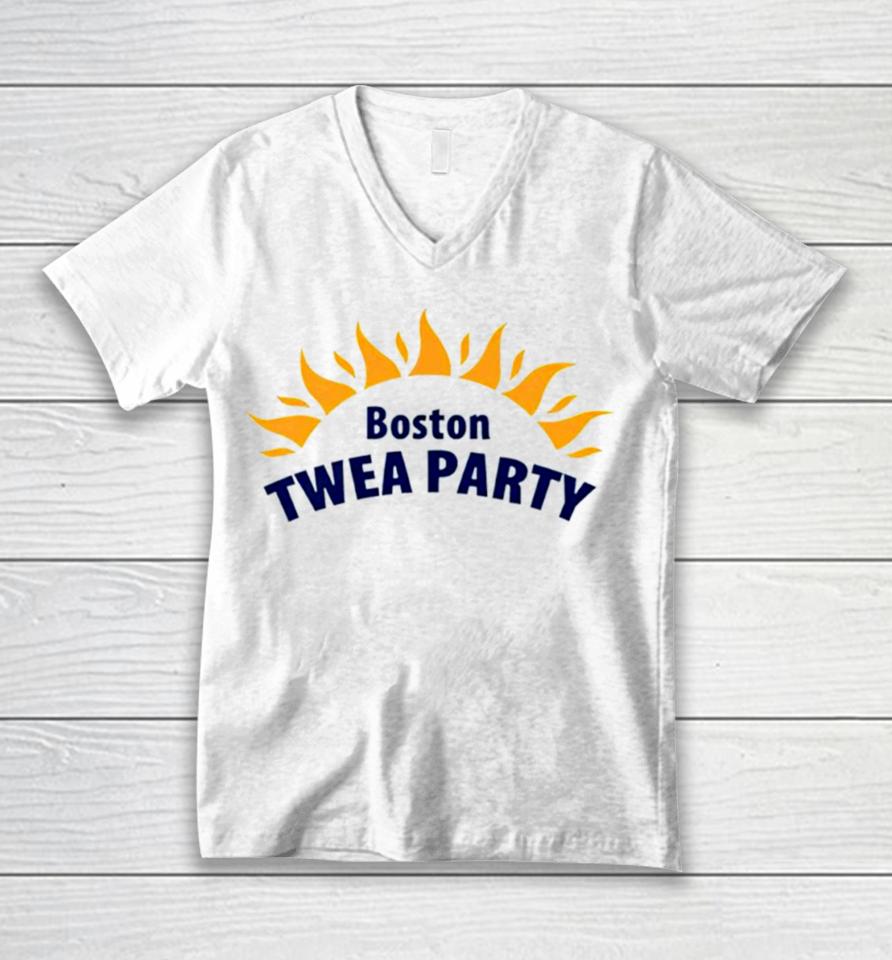 Boston Twea Party Big Logo Twisted Tea Unisex V-Neck T-Shirt