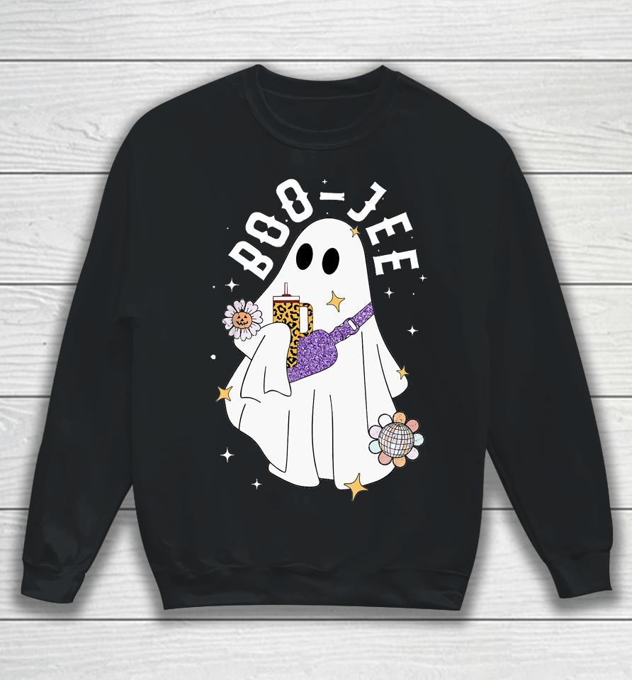 Boujee Boo Jee Spooky Season Cute Ghost Halloween Costume Sweatshirt