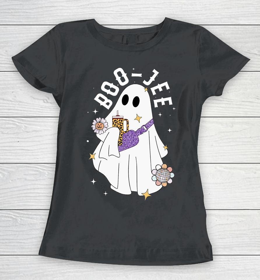 Boujee Boo Jee Spooky Season Cute Ghost Halloween Costume Women T-Shirt