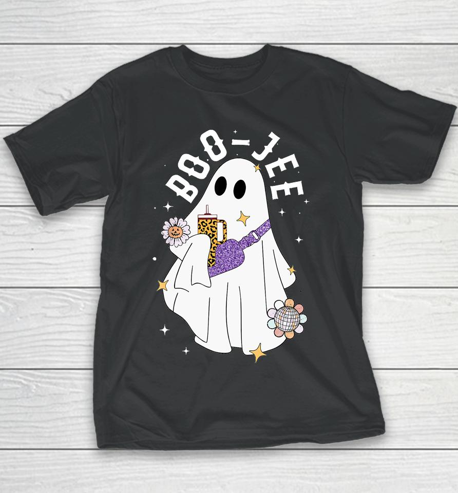 Boujee Boo Jee Spooky Season Cute Ghost Halloween Costume Youth T-Shirt