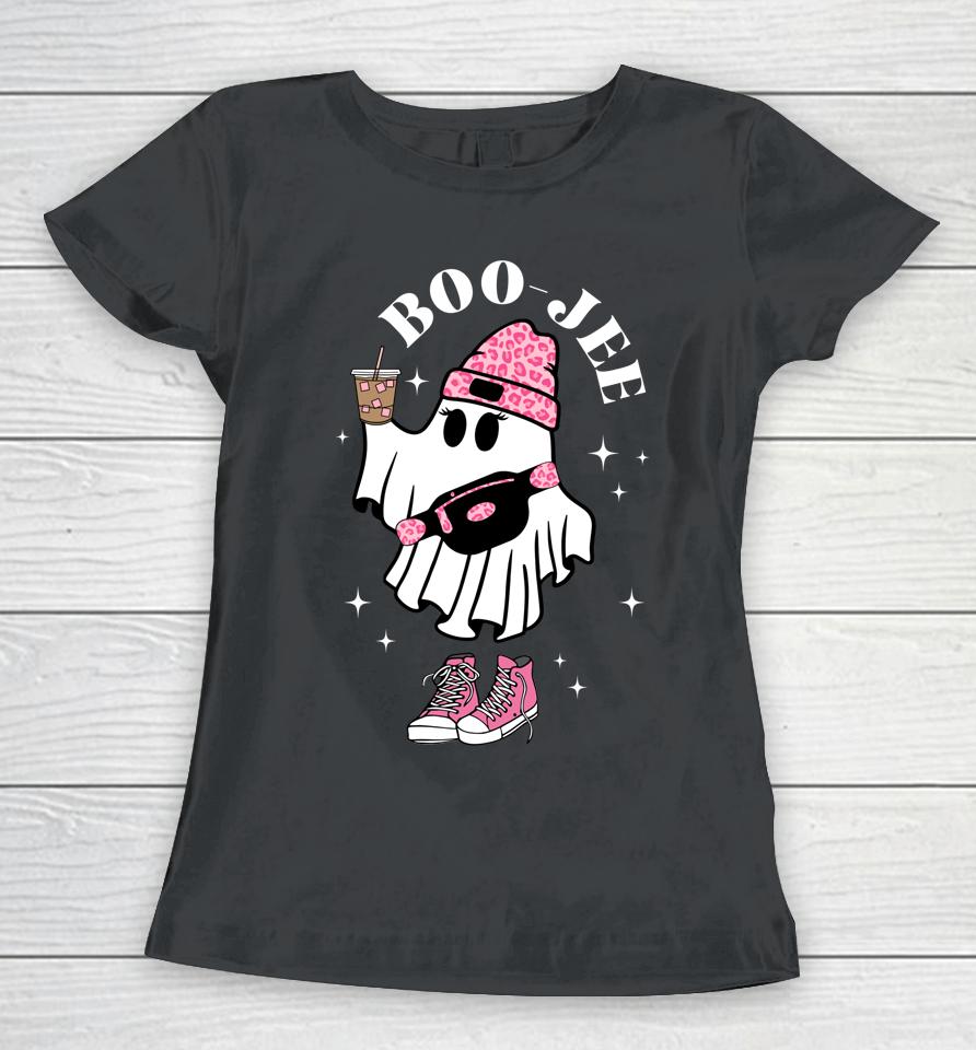 Boujee Boo-Jee Spooky Season Cute Ghost Halloween Women T-Shirt