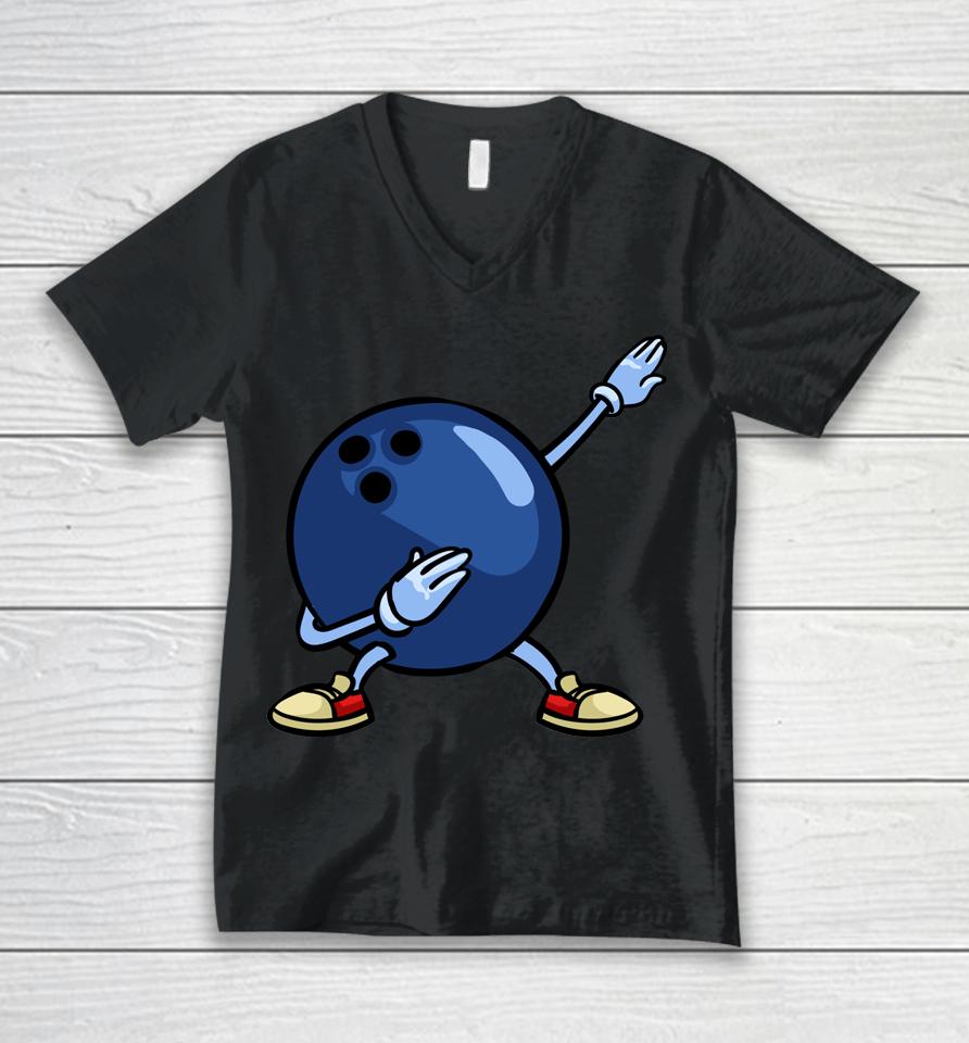 Bowling Ball Unisex V-Neck T-Shirt