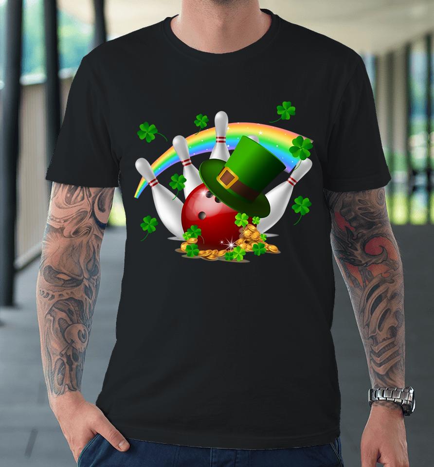 Bowling Balls Shamrock Leprechaun St Patrick's Day Premium T-Shirt