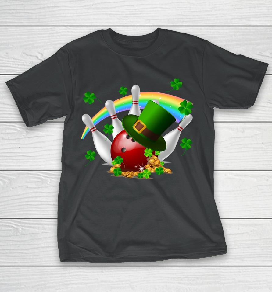 Bowling Balls Shamrock Leprechaun St Patrick's Day T-Shirt
