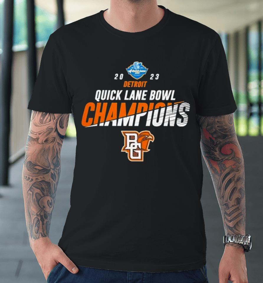 Bowling Green Falcons 2023 Quick Lane Bowl Champions Logo Premium T-Shirt
