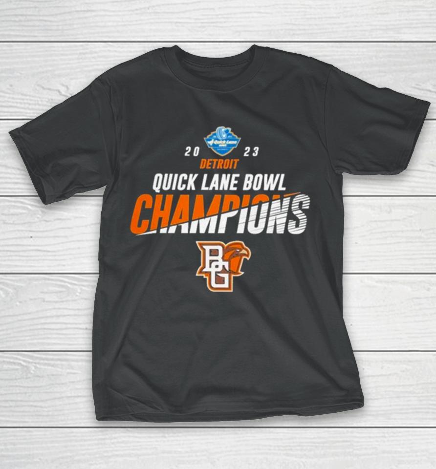 Bowling Green Falcons 2023 Quick Lane Bowl Champions Logo T-Shirt