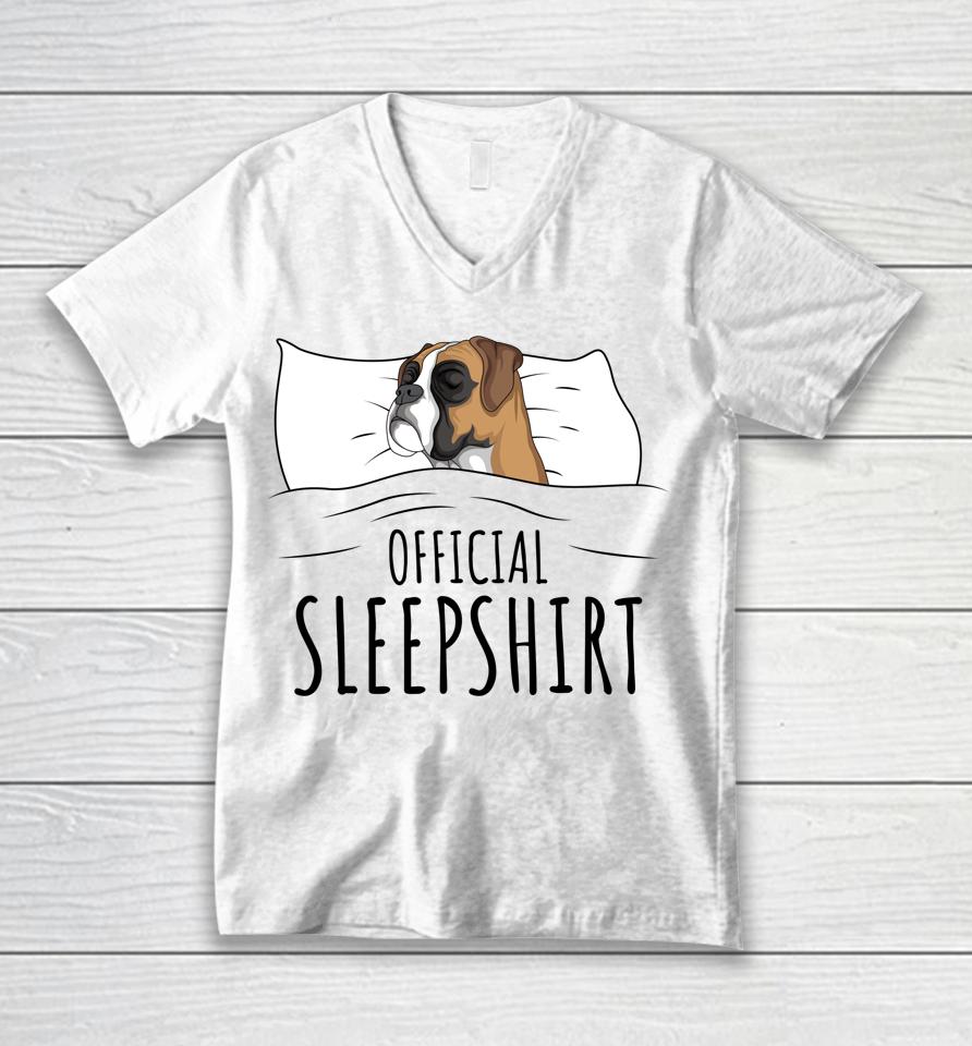 Boxer Dog Official Sleepshirt Unisex V-Neck T-Shirt