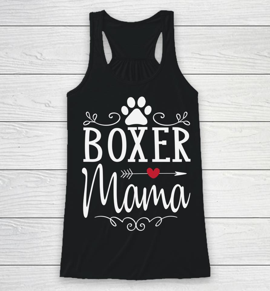 Boxer Mama Boxer Dog Racerback Tank