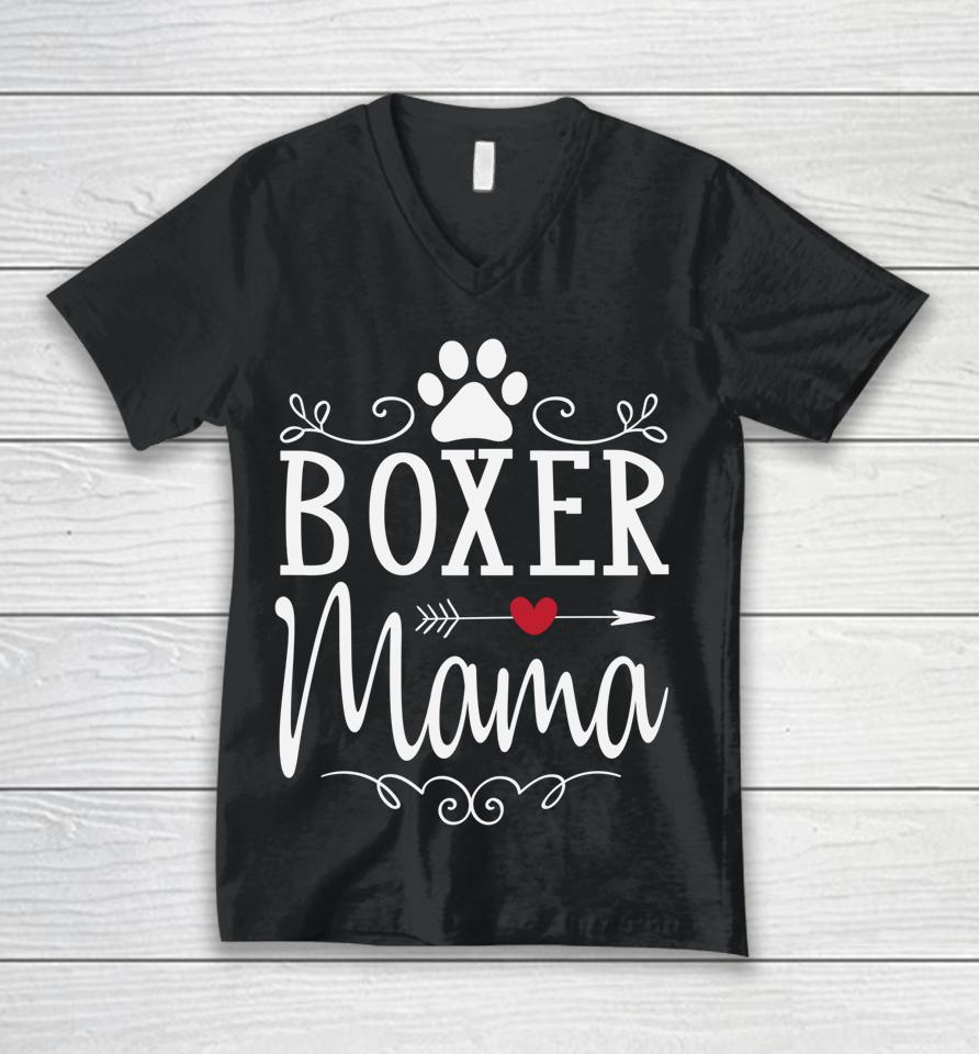 Boxer Mama Boxer Dog Unisex V-Neck T-Shirt