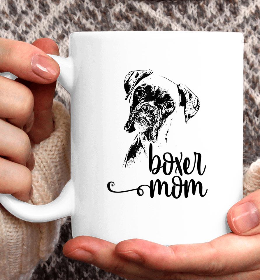 Boxer Mom Dog Face Coffee Mug