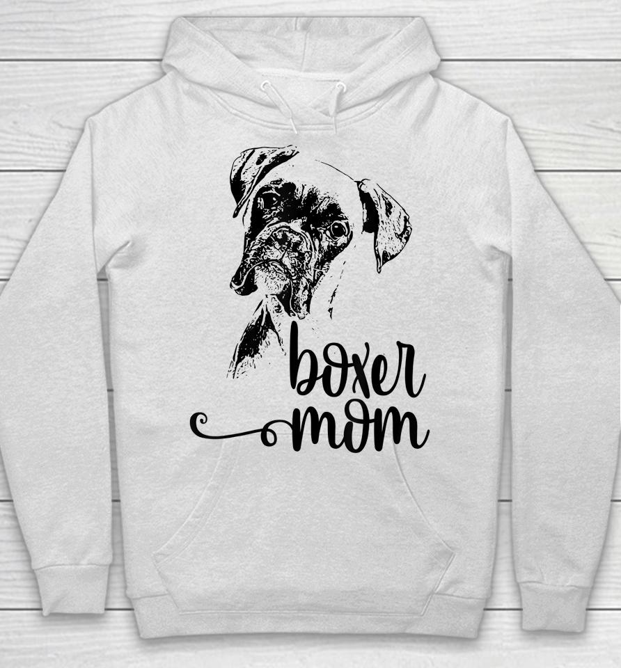Boxer Mom Dog Face Hoodie