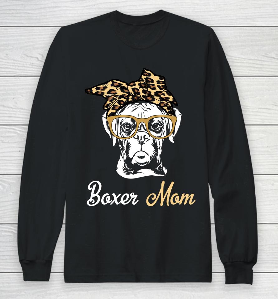 Boxer Mom Mother's Day Long Sleeve T-Shirt