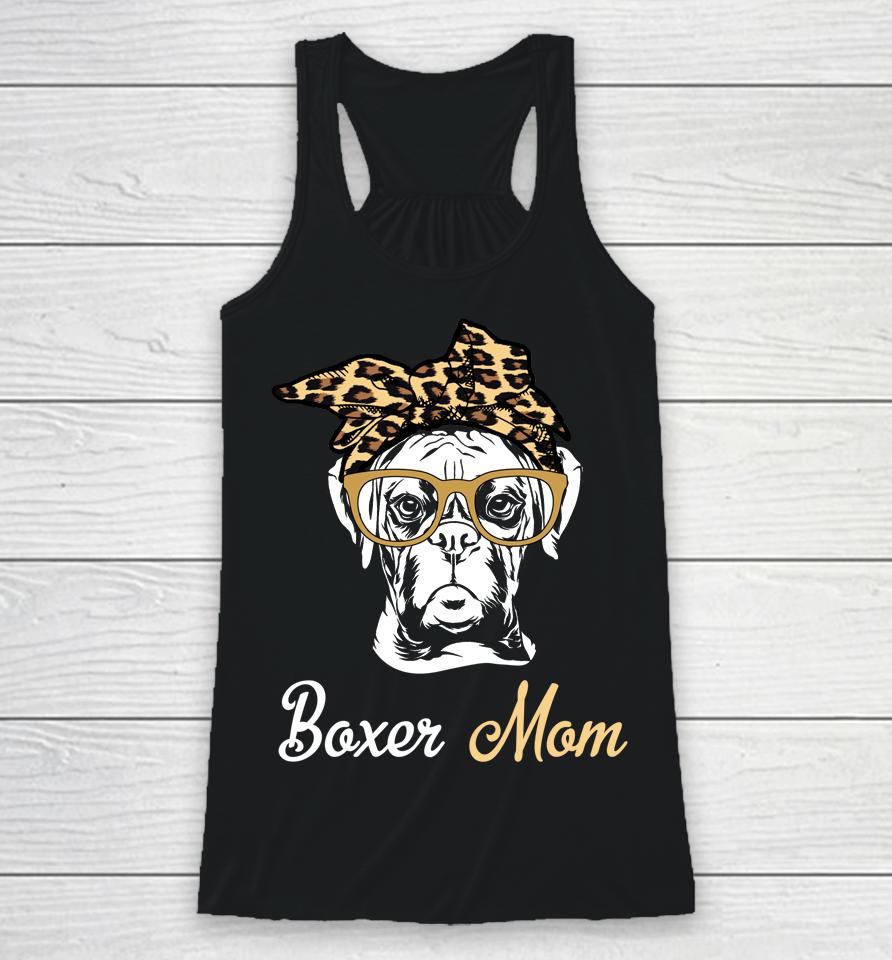 Boxer Mom Mother's Day Racerback Tank