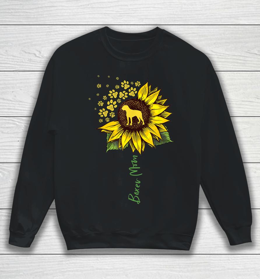Boxer Mom Sunflower Sweatshirt