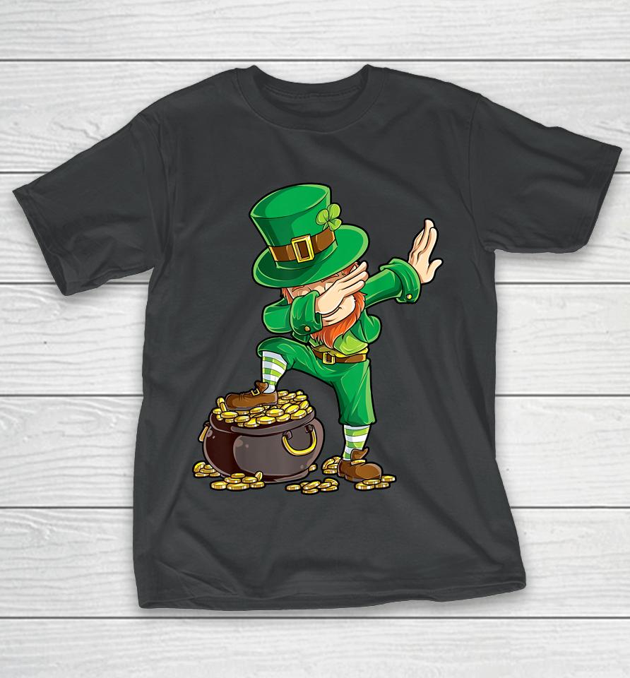 Boys St Patrick's Day Dabbing Leprechaun T-Shirt