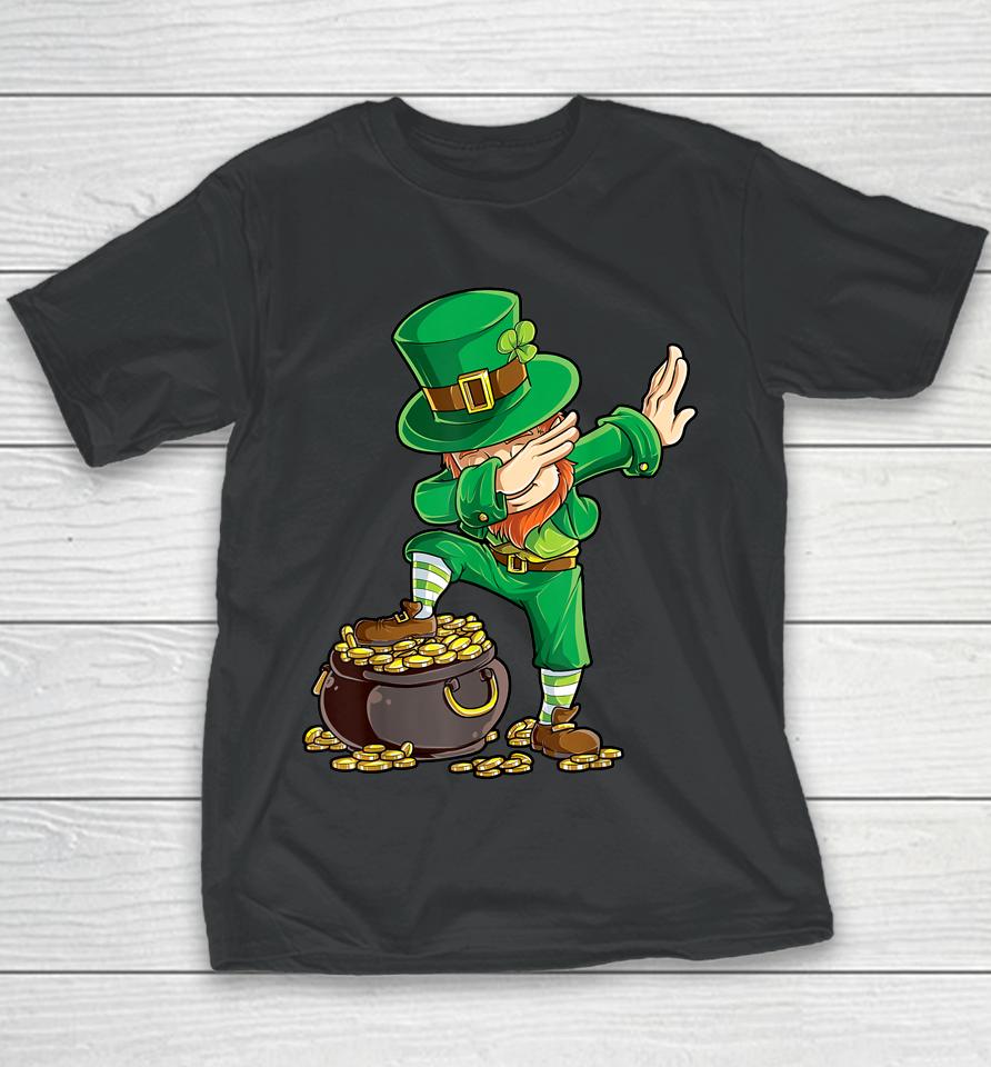 Boys St Patrick's Day Dabbing Leprechaun Youth T-Shirt