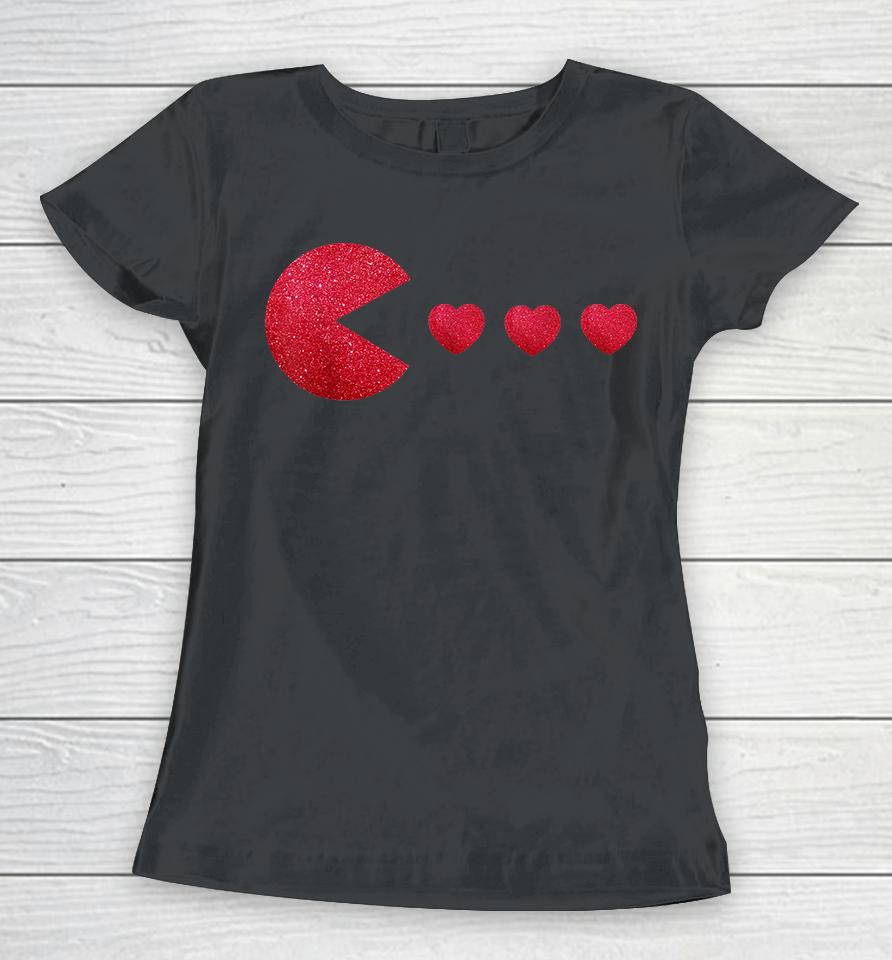 Boys Valentines Day Hearts Funny Women T-Shirt