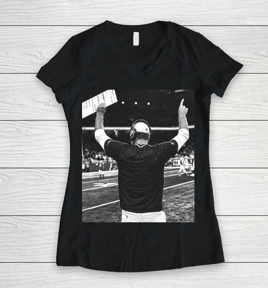 Brad Holmes Detroit Lions Been There Done That Picture Women V-Neck T-Shirt