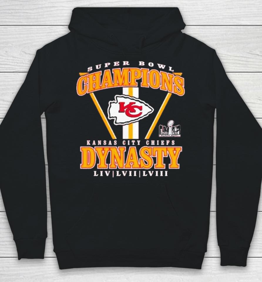 Branded Red Kansas City Chiefs Three Time Super Bowl Champions Dynasty Hoodie