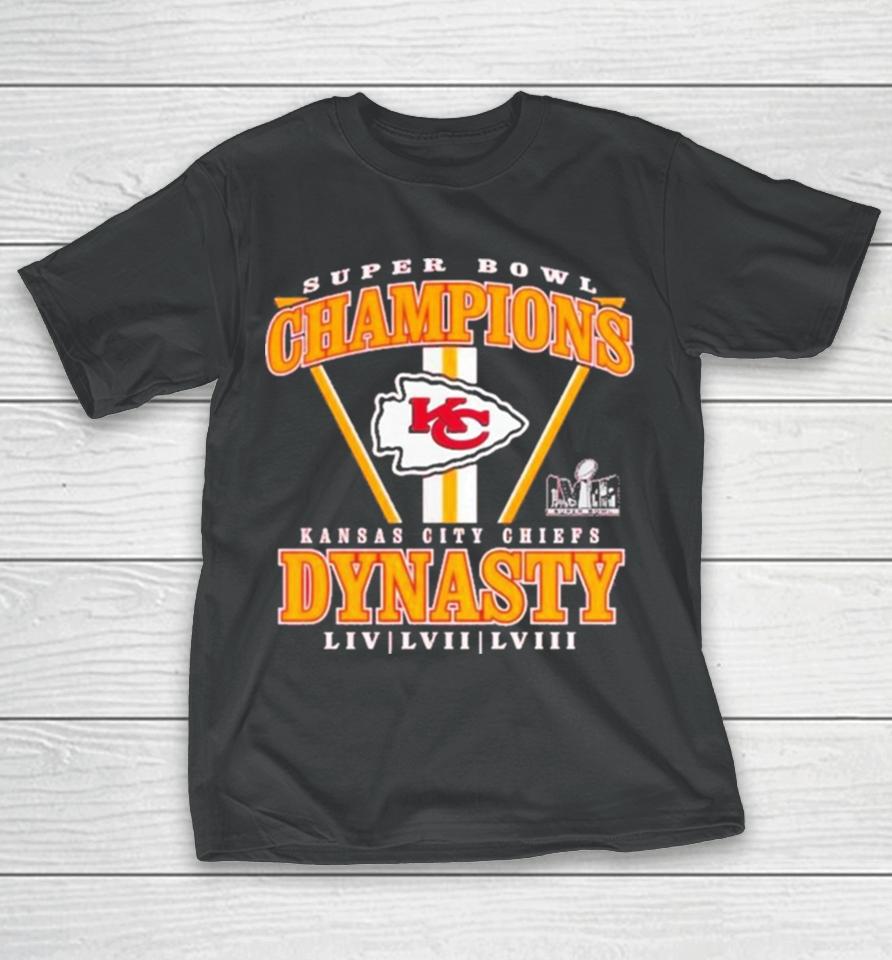 Branded Red Kansas City Chiefs Three Time Super Bowl Champions Dynasty T-Shirt