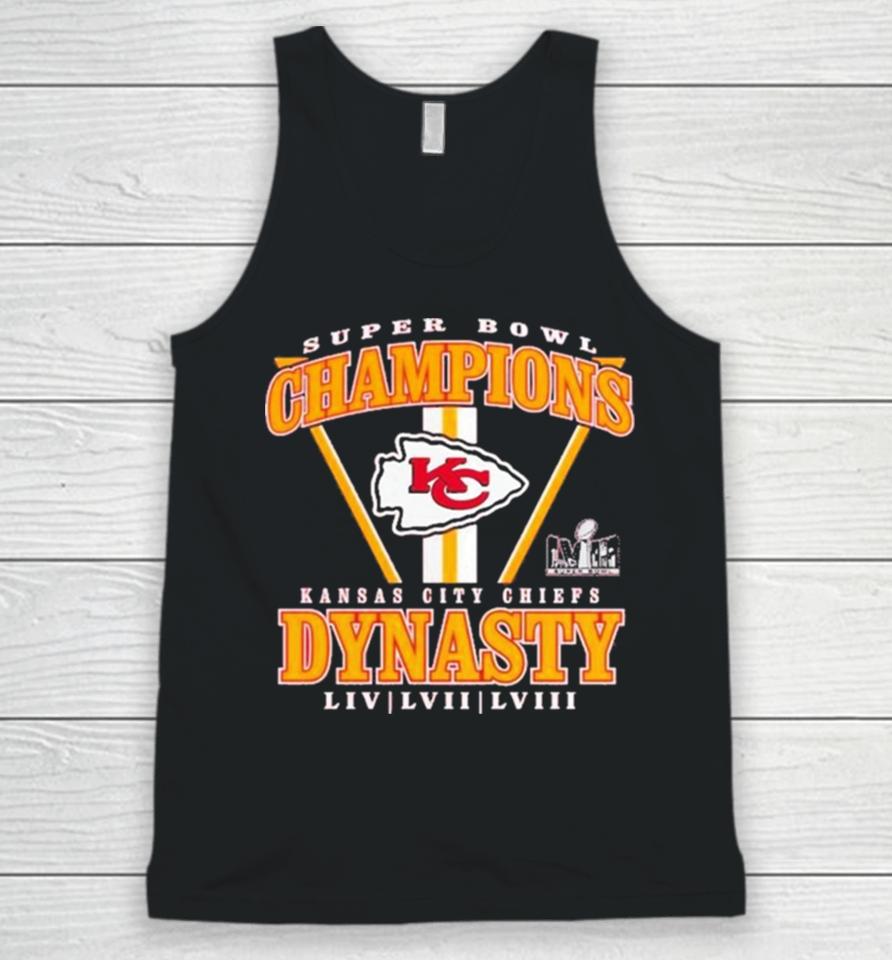 Branded Red Kansas City Chiefs Three Time Super Bowl Champions Dynasty Unisex Tank Top