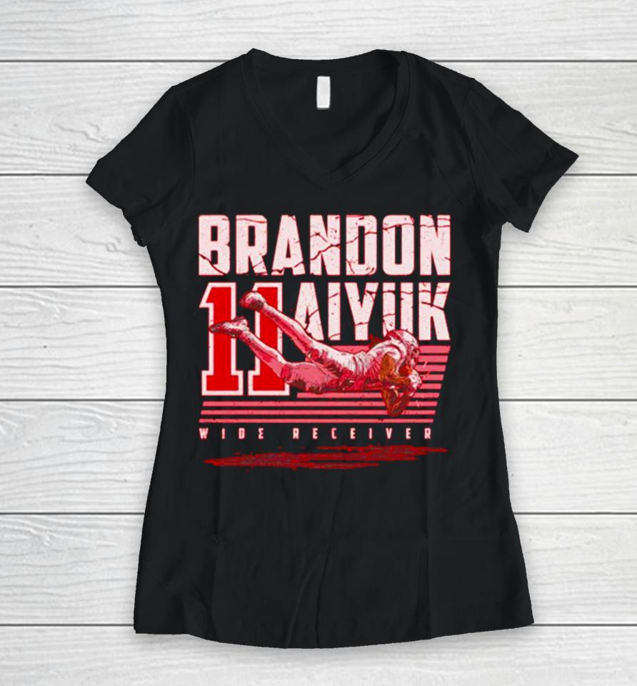 Brandon Aiyuk San Francisco 49Ers Wide Receiver Women V-Neck T-Shirt