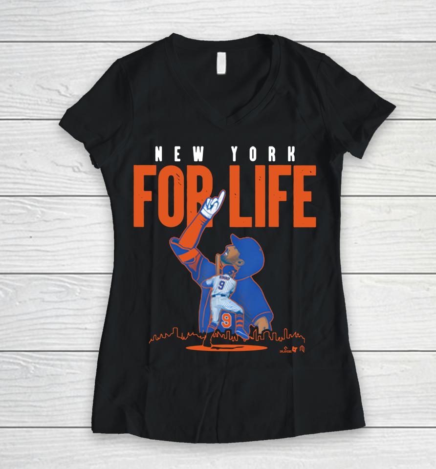 Brandon Nimmo New York For Life Women V-Neck T-Shirt