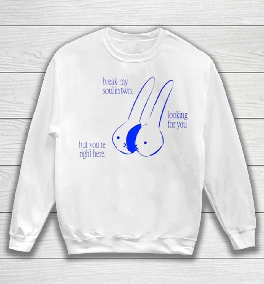 Break My Soul In Two Looking For You But You’re Right Here Sweatshirt