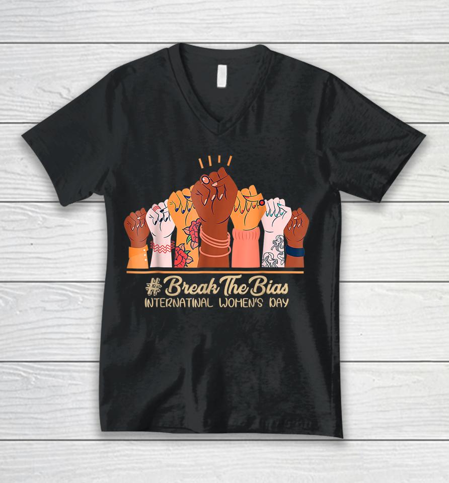 Break The Bias International Women's Day Unisex V-Neck T-Shirt