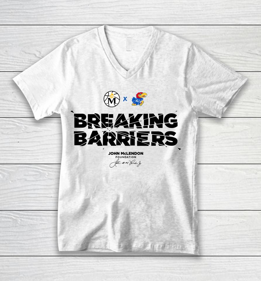 Breaking Barriers John Mclendon Brian Gray Missy Minear Unisex V-Neck T-Shirt