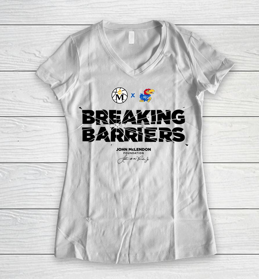 Breaking Barriers John Mclendon Brian Gray Missy Minear Women V-Neck T-Shirt