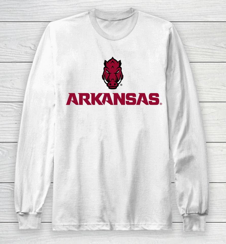 Breakingt Arkansas Razorbacks Wordmark Long Sleeve T-Shirt
