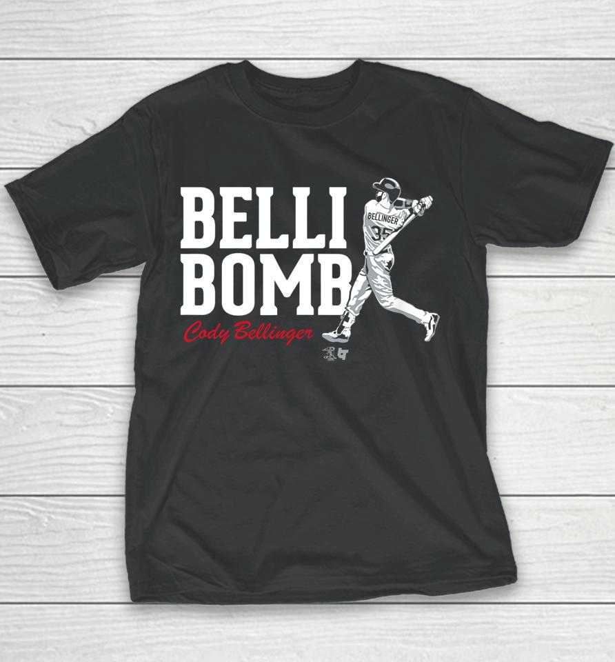 Breakingt Belli-Bomb Chicago Swing Cody Bellinger Youth T-Shirt