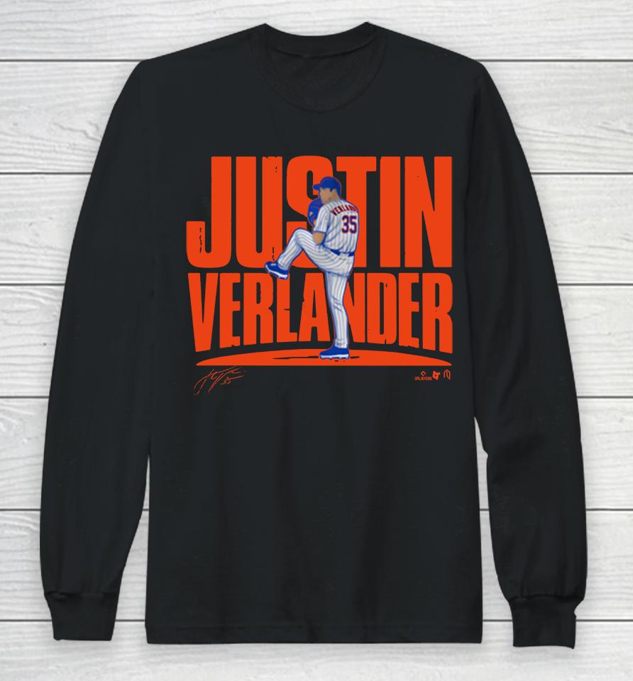Breakingt Justin Verlander New York Verlander Royal Long Sleeve T-Shirt